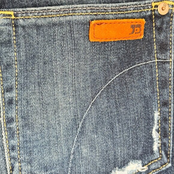 Women’s JOE'S “Kicker” Straight Crop Blue Denim Distressed Mid Rise - Picture 7 of 9
